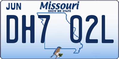 MO license plate DH7O2L