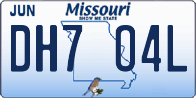 MO license plate DH7O4L