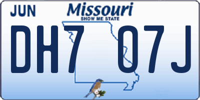 MO license plate DH7O7J