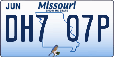 MO license plate DH7O7P