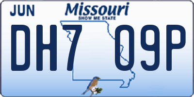 MO license plate DH7O9P
