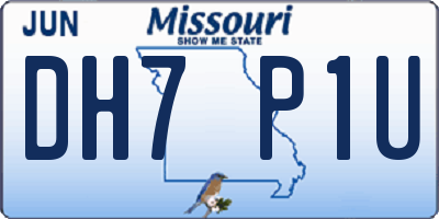 MO license plate DH7P1U