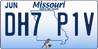 MO license plate DH7P1V