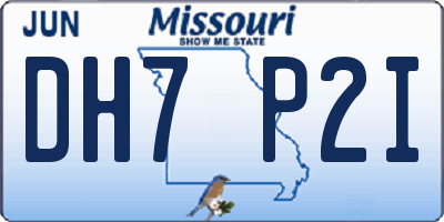 MO license plate DH7P2I