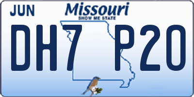 MO license plate DH7P2O