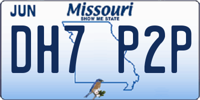 MO license plate DH7P2P