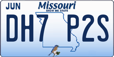 MO license plate DH7P2S