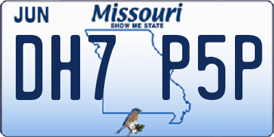 MO license plate DH7P5P