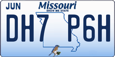 MO license plate DH7P6H