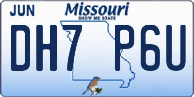 MO license plate DH7P6U