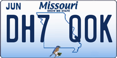 MO license plate DH7Q0K