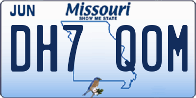 MO license plate DH7Q0M