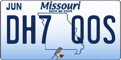 MO license plate DH7Q0S