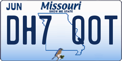 MO license plate DH7Q0T