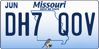 MO license plate DH7Q0V