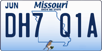 MO license plate DH7Q1A