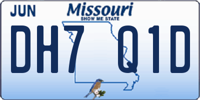 MO license plate DH7Q1D