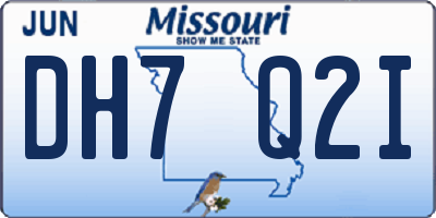 MO license plate DH7Q2I
