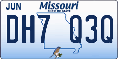 MO license plate DH7Q3Q