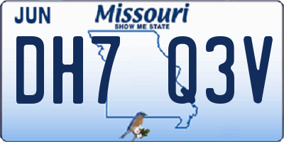 MO license plate DH7Q3V