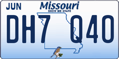 MO license plate DH7Q4O