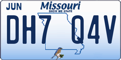 MO license plate DH7Q4V