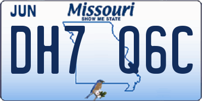 MO license plate DH7Q6C
