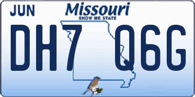 MO license plate DH7Q6G