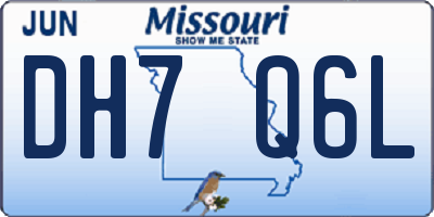 MO license plate DH7Q6L