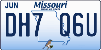 MO license plate DH7Q6U