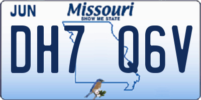 MO license plate DH7Q6V