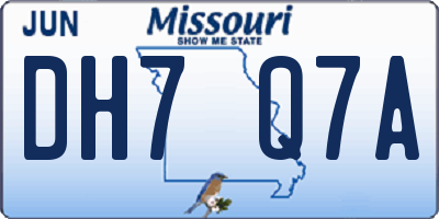 MO license plate DH7Q7A