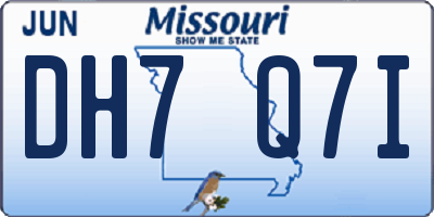 MO license plate DH7Q7I
