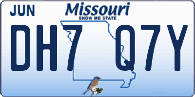 MO license plate DH7Q7Y