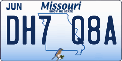 MO license plate DH7Q8A