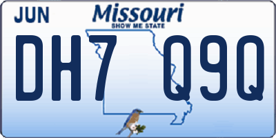 MO license plate DH7Q9Q