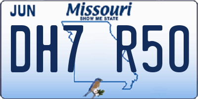 MO license plate DH7R5O