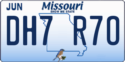 MO license plate DH7R7O