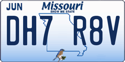 MO license plate DH7R8V