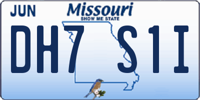 MO license plate DH7S1I