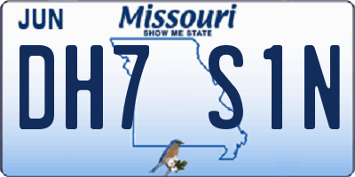 MO license plate DH7S1N