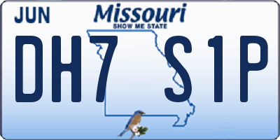 MO license plate DH7S1P