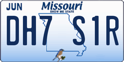 MO license plate DH7S1R