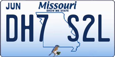 MO license plate DH7S2L