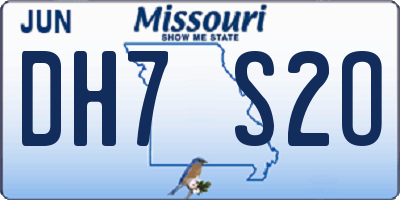 MO license plate DH7S2O