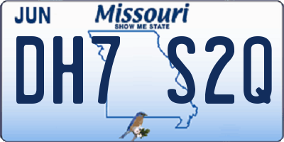 MO license plate DH7S2Q