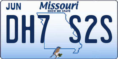 MO license plate DH7S2S
