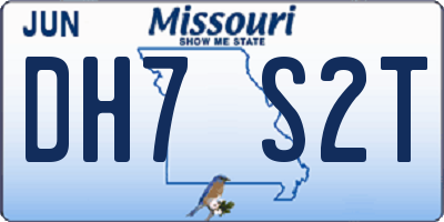 MO license plate DH7S2T
