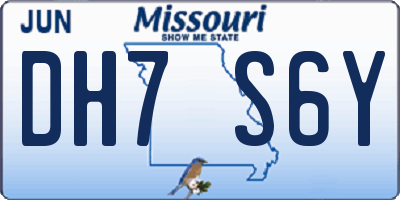 MO license plate DH7S6Y