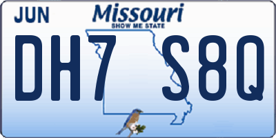 MO license plate DH7S8Q